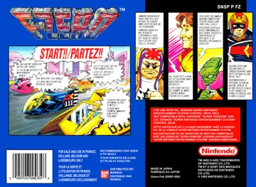 F-Zero (Europe) box cover back